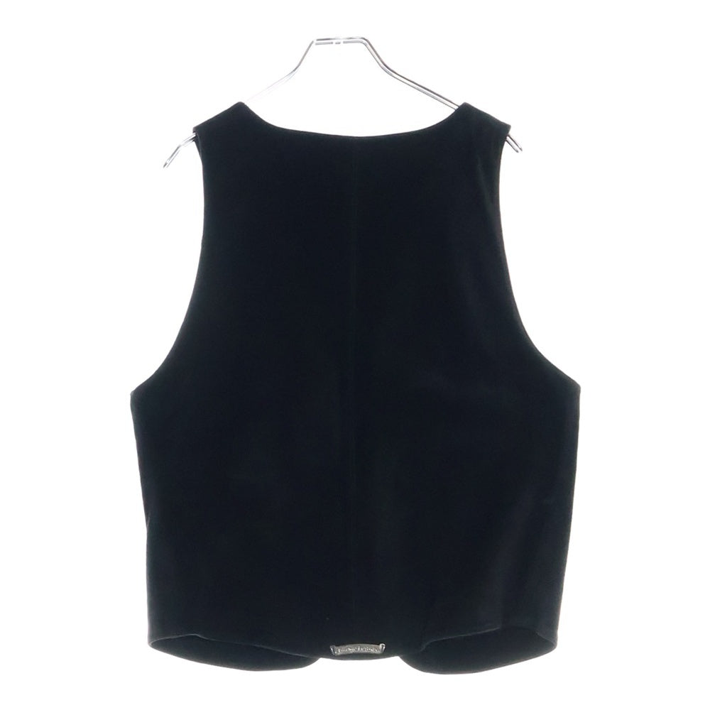 CHROME HEARTS(クロムハーツ) CLASSC 2B クラシック クロスボールボタン スウェードベスト ブラック/シルバー