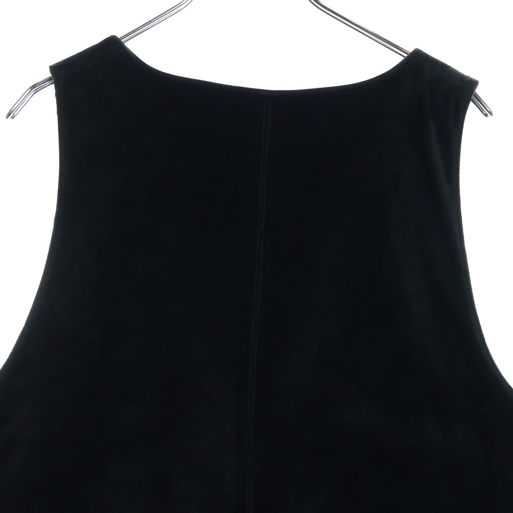 CHROME HEARTS(クロムハーツ) CLASSC 2B クラシック クロスボールボタン スウェードベスト ブラック/シルバー