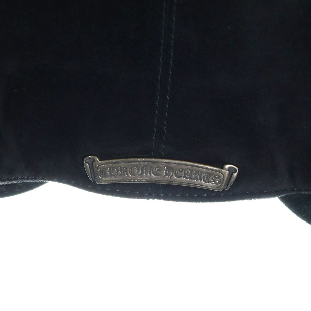 CHROME HEARTS(クロムハーツ) CLASSC 2B クラシック クロスボールボタン スウェードベスト ブラック/シルバー