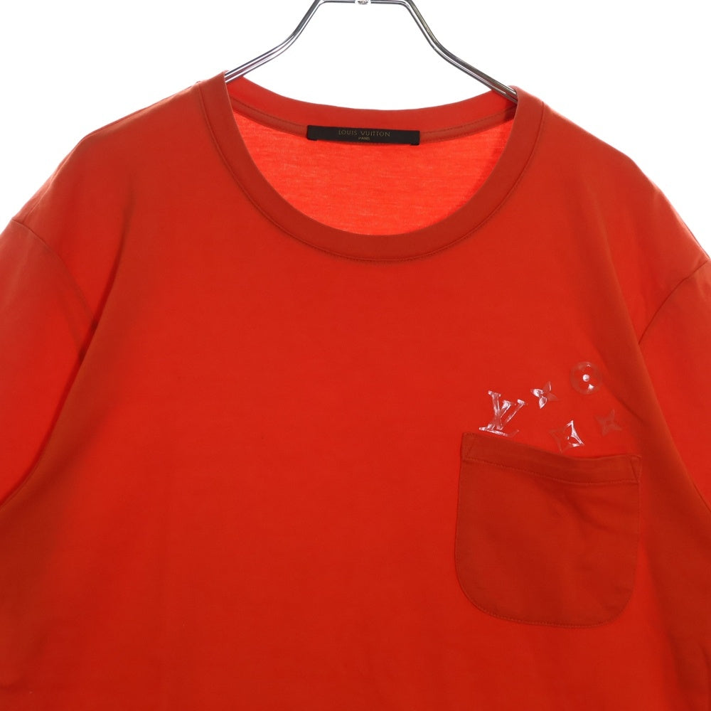 LOUIS VUITTON(ルイヴィトン) LVプリント チェストポケット 半袖Tシャツ オレンジ