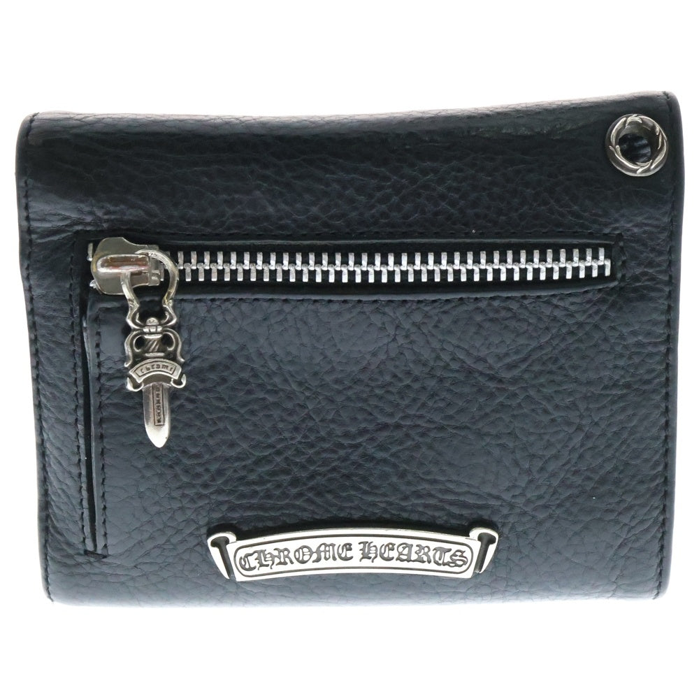 CHROME HEARTS(クロムハーツ) WAVE MINI ウェーブミニ レザーウォレット 財布 ブラック BCA373