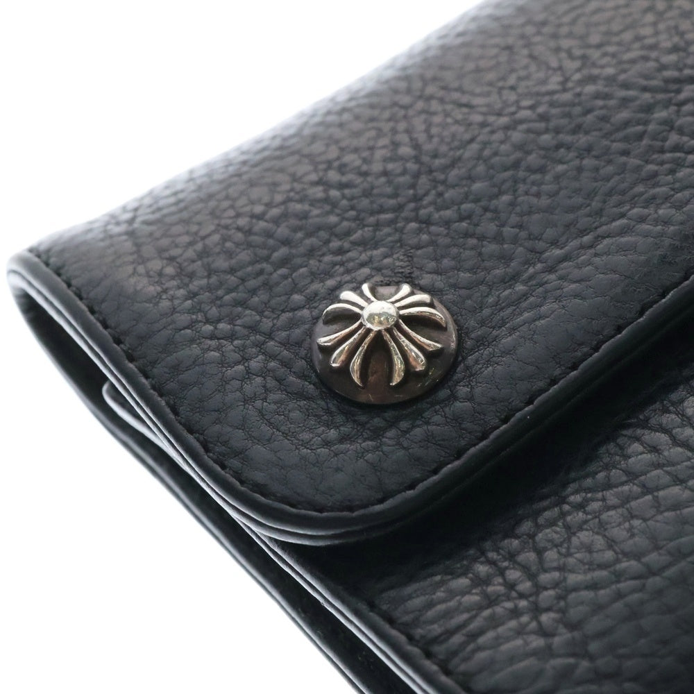 CHROME HEARTS(クロムハーツ) WAVE MINI ウェーブミニ レザーウォレット 財布 ブラック BCA373