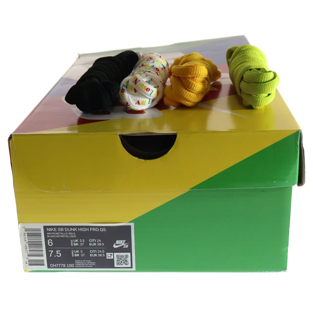 NIKE SB(ナイキエスビー) Dunk High Pro QS DH7778-100 ハイカットスニーカー US6/24cm マルチ