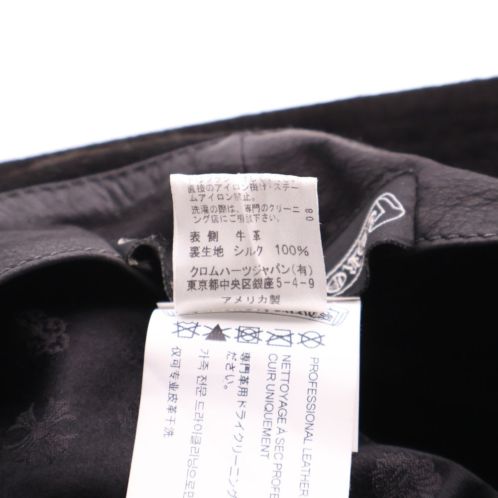 CHROME HEARTS(クロムハーツ) SLOW BURN スターボタンスエードレザーバケットハット ブラック