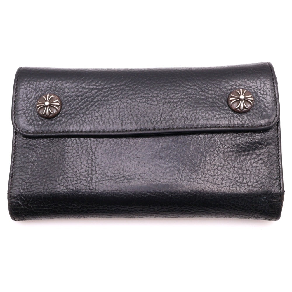 CHROME HEARTS(クロムハーツ) WAVE ウェーブ レザーウォレット 財布 ブラック BCA374