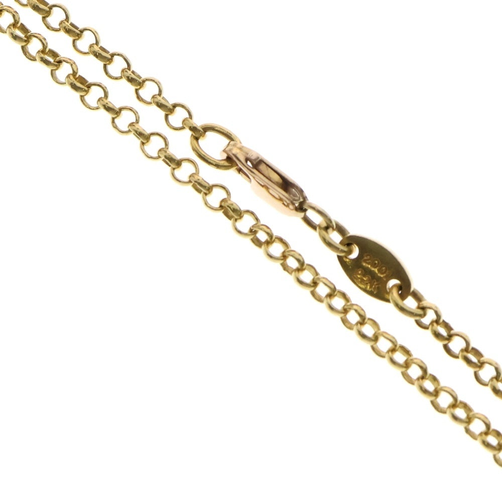 CHROME HEARTS(クロムハーツ) 22K NECKCHAIN R20 ロールチェーンネックレス 20inch ゴールド BCA011