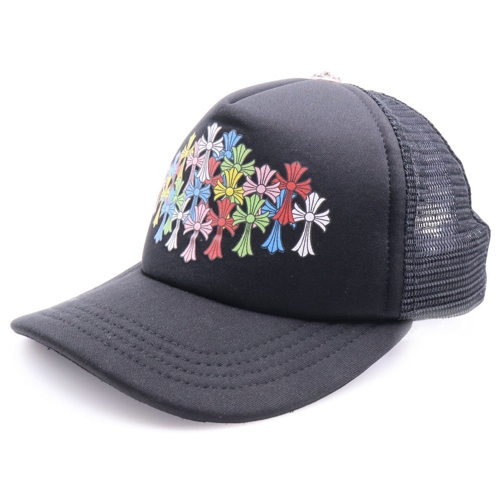 CHROME HEARTS(クロムハーツ) MULTI COLOR SEMETERY CROSS TRUCKER CAP マルチセメタリークロスプリントトラッカーキャップ ブラック