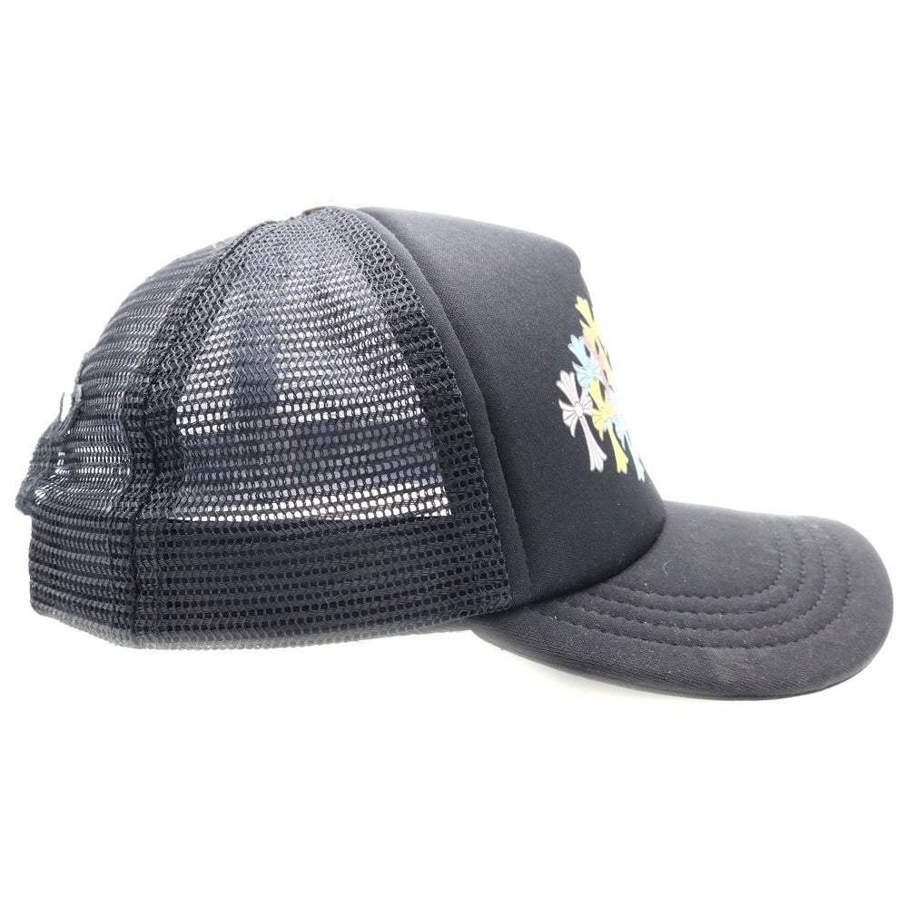 CHROME HEARTS(クロムハーツ) MULTI COLOR SEMETERY CROSS TRUCKER CAP マルチセメタリークロスプリントトラッカーキャップ ブラック