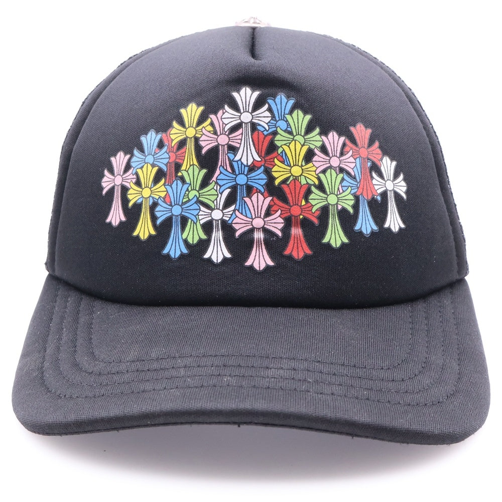 CHROME HEARTS(クロムハーツ) MULTI COLOR SEMETERY CROSS TRUCKER CAP マルチセメタリークロスプリントトラッカーキャップ ブラック