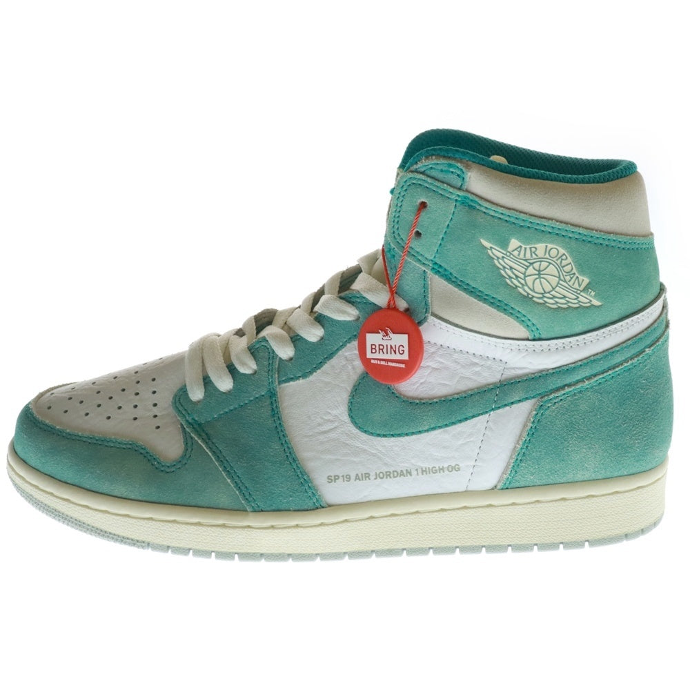 NIKE(ナイキ) AIR JORDAN 1 RETRO HIGH OG TURBO GREEN エアジョーダン1 ターボグリーン ハイカットスニーカー ライトブルー/ホワイト US10.5/28.5cm 555088-311