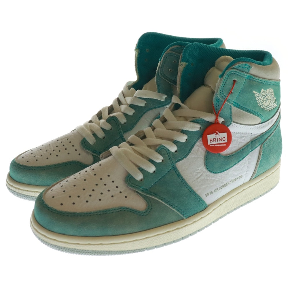 NIKE(ナイキ) AIR JORDAN 1 RETRO HIGH OG TURBO GREEN エアジョーダン1 ターボグリーン ハイカットスニーカー ライトブルー/ホワイト US10.5/28.5cm 555088-311