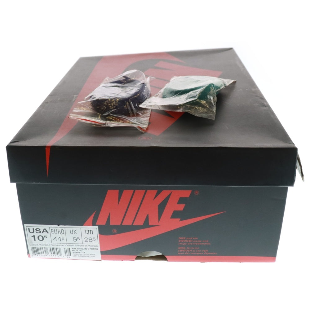 NIKE(ナイキ) AIR JORDAN 1 RETRO HIGH OG TURBO GREEN エアジョーダン1 ターボグリーン ハイカットスニーカー ライトブルー/ホワイト US10.5/28.5cm 555088-311