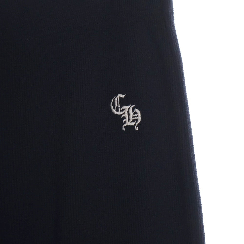 CHROME HEARTS(クロムハーツ) Y NOT CH刺繍サーマルロングパンツ ブラック
