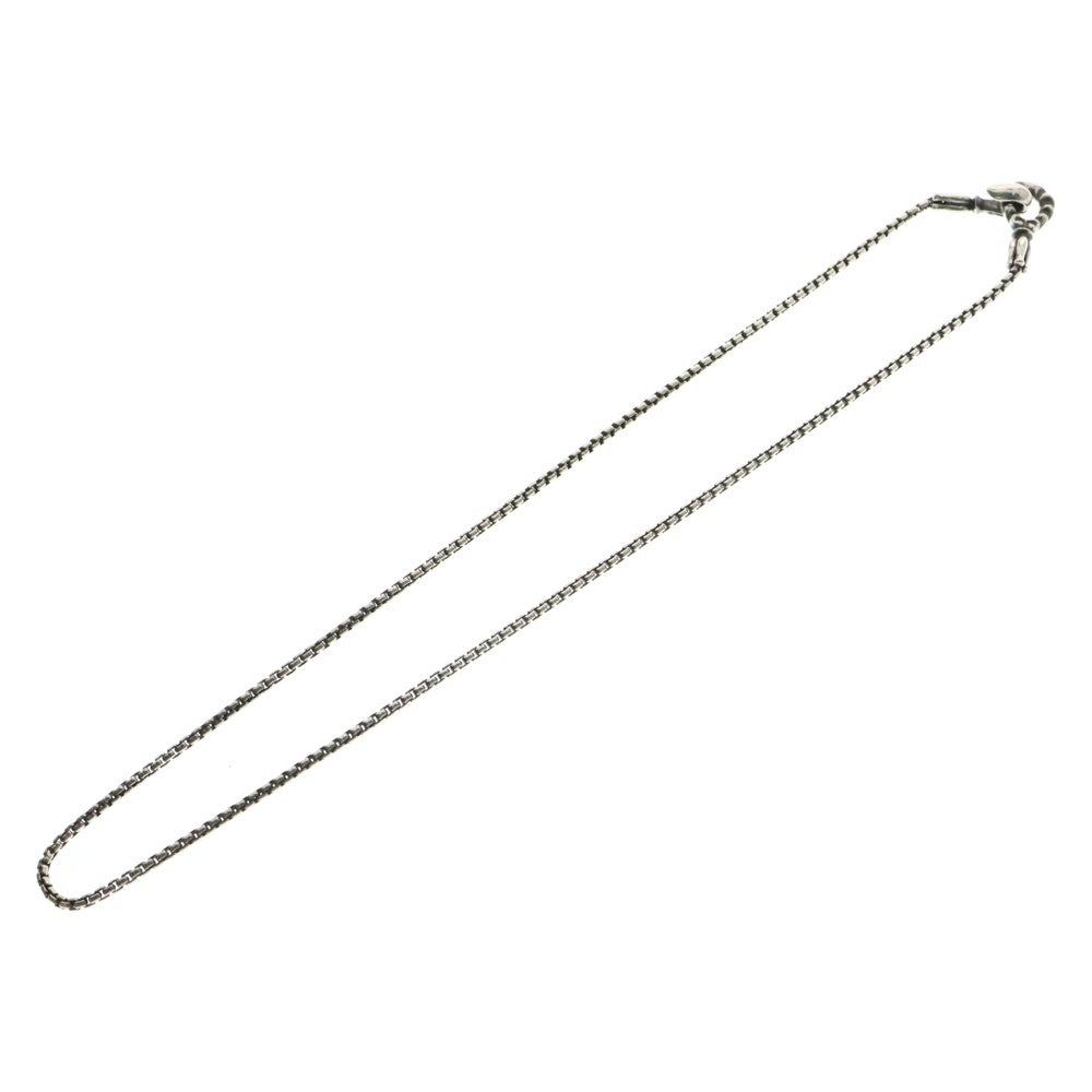 LONE ONES(ロンワンズ) MF Hook M 2.2mm BOX Chain メイティングフライト フックM 2.2mmボックスチェーンネックレス シルバー