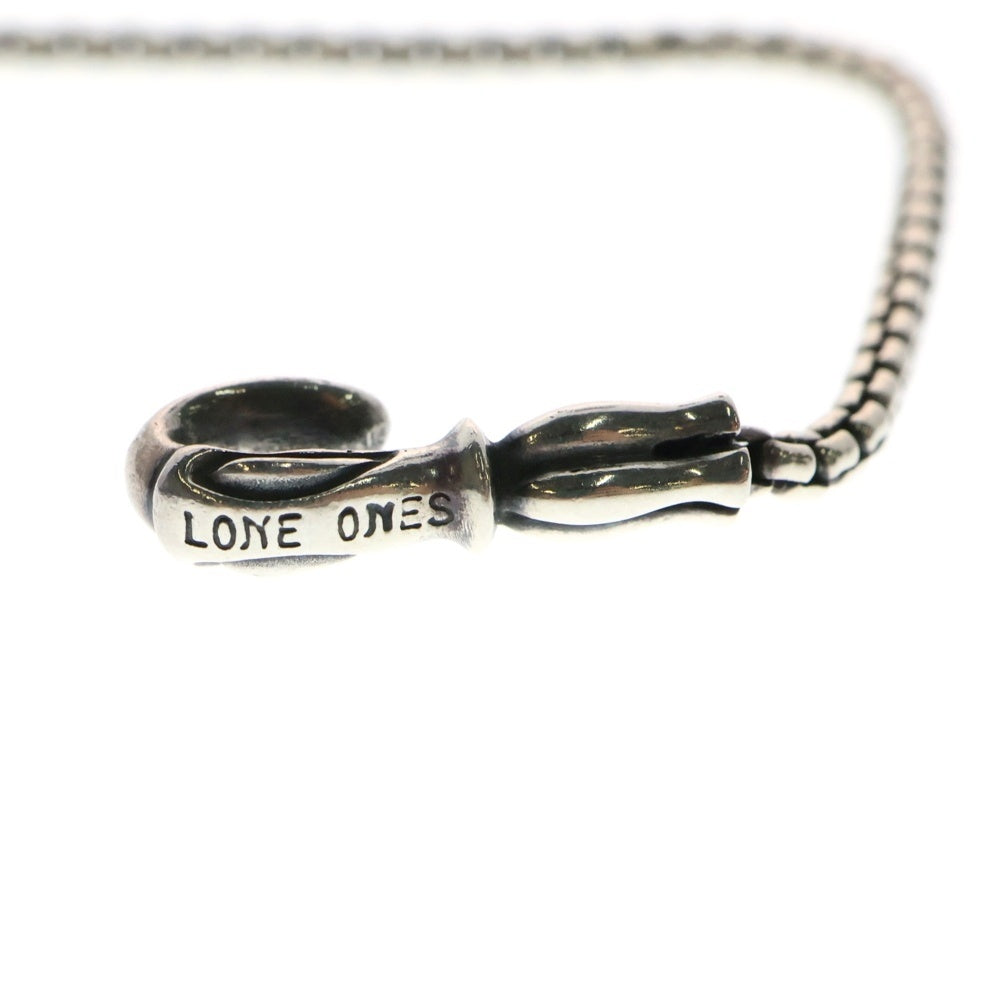 LONE ONES(ロンワンズ) MF Hook M 2.2mm BOX Chain メイティングフライト フックM 2.2mmボックスチェーンネックレス シルバー