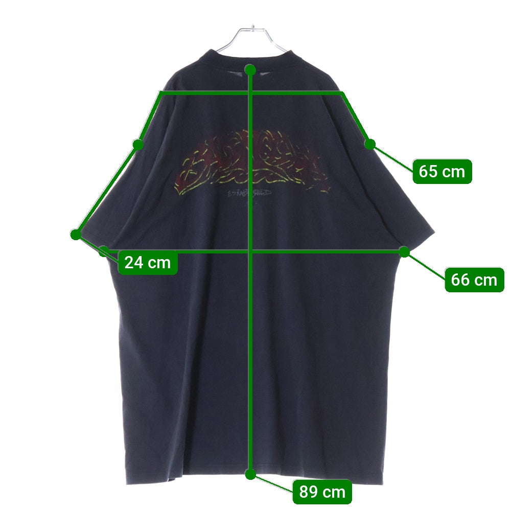 BALENCIAGA(バレンシアガ) OFF SHORE フロントロゴプリント 半袖 オーバーサイズTシャツ ブラック