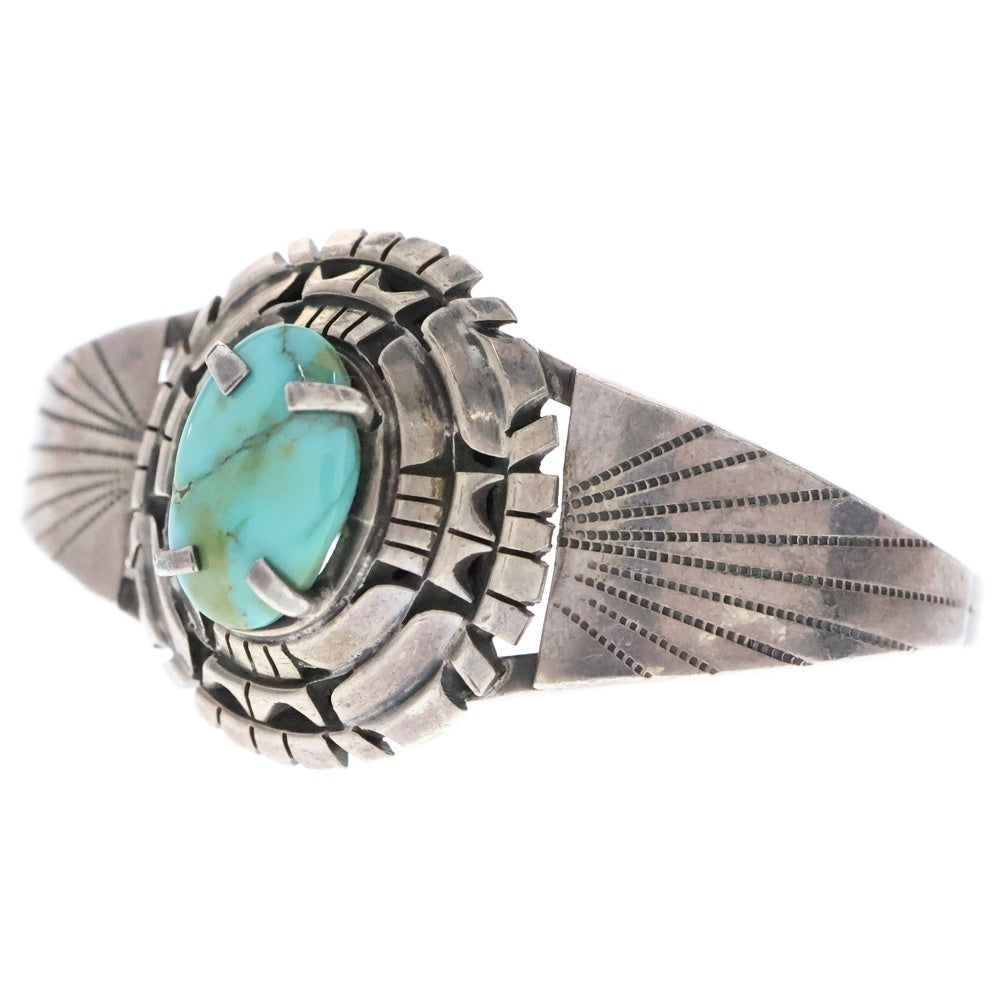 INDIAN JEWELRY(インディアンジュエリー) ナバホ族 W.BEGAY作 ターコイズ バングル シルバー