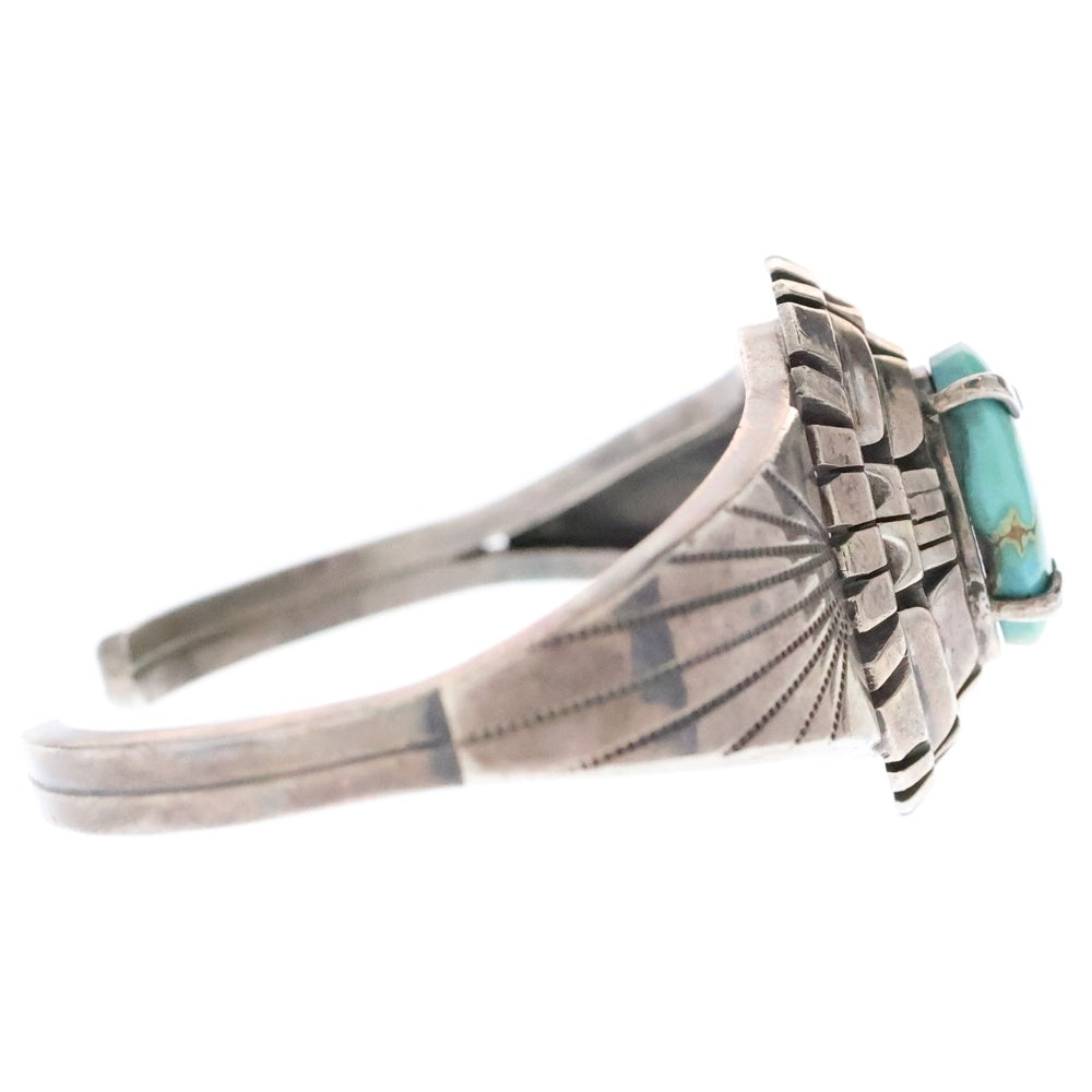 INDIAN JEWELRY(インディアンジュエリー) ナバホ族 W.BEGAY作 ターコイズ バングル シルバー