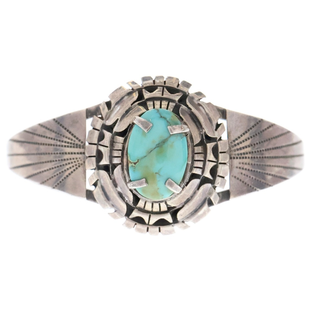 INDIAN JEWELRY(インディアンジュエリー) ナバホ族 W.BEGAY作 ターコイズ バングル シルバー