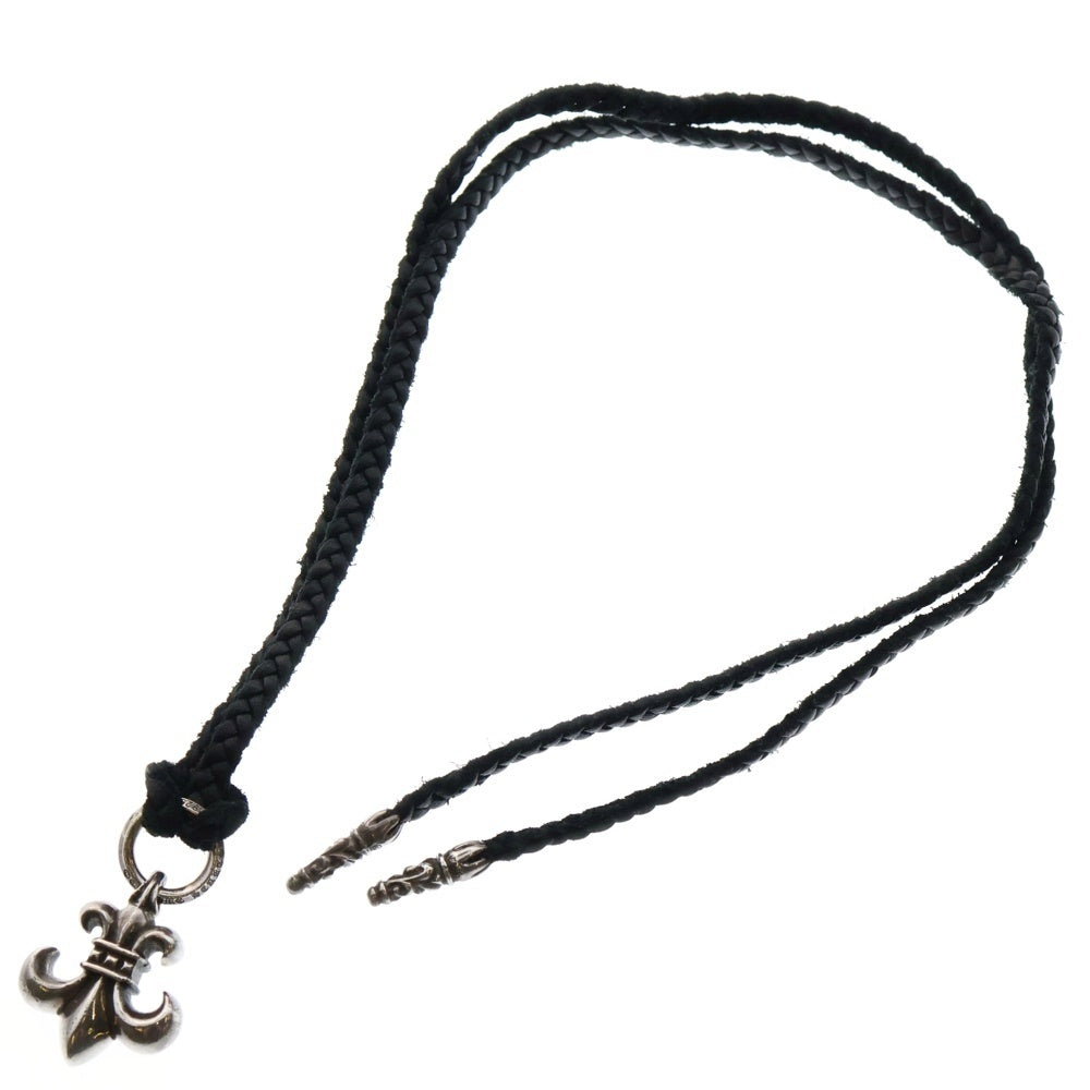 CHROME HEARTS(クロムハーツ) BS FLUER BSフレアペンダント シルバー ネックレストップ レザーブレイド シルバー