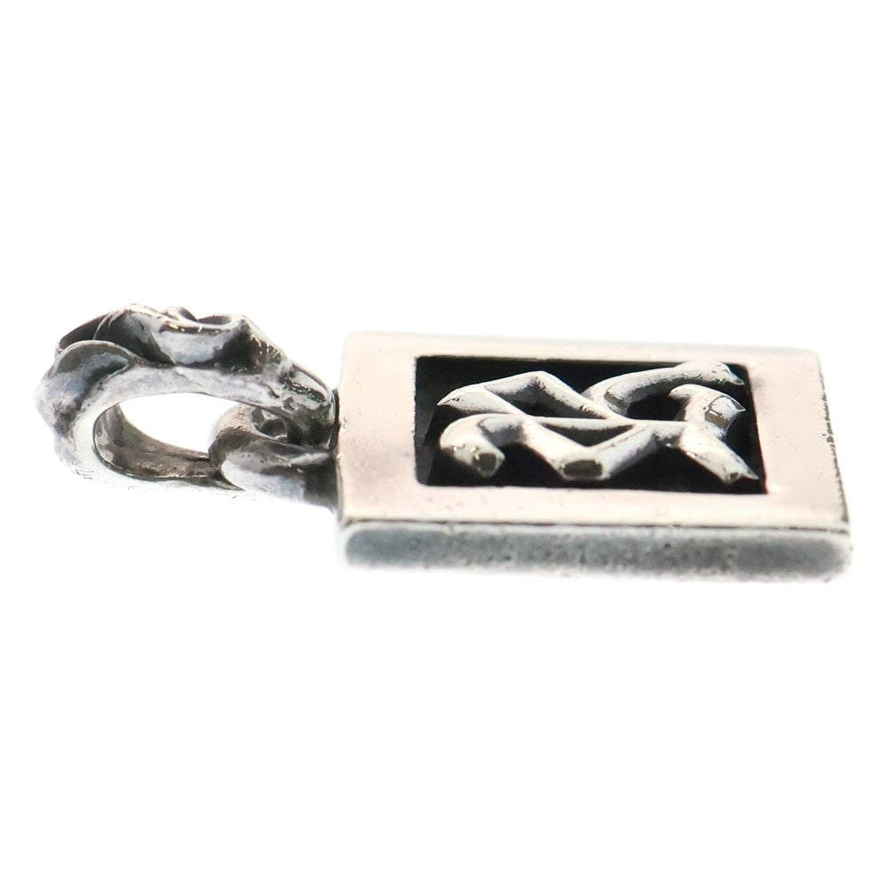 CHROME HEARTS(クロムハーツ) FRAMED LETTER BLOCK フレームド レターブロック R アルファベットチャーム シルバーネックレストップ