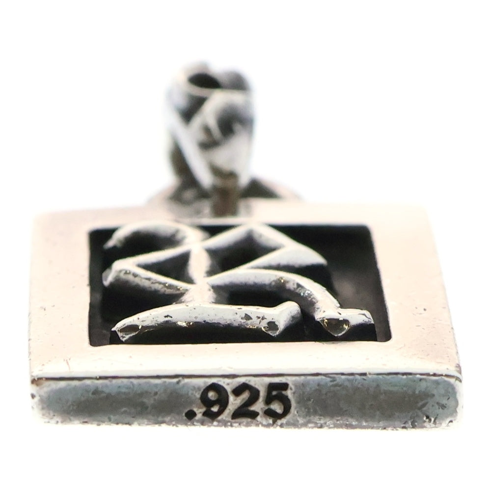 CHROME HEARTS(クロムハーツ) FRAMED LETTER BLOCK フレームド レターブロック R アルファベットチャーム シルバーネックレストップ
