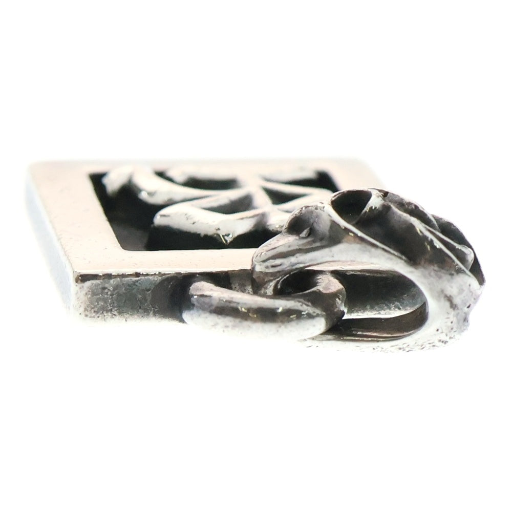 CHROME HEARTS(クロムハーツ) FRAMED LETTER BLOCK フレームド レターブロック R アルファベットチャーム シルバーネックレストップ