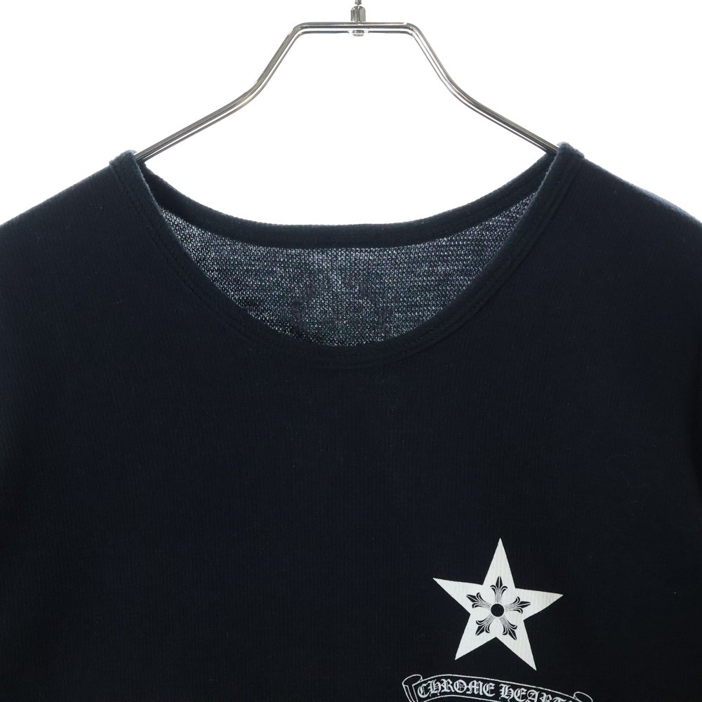 CHROME HEARTS(クロムハーツ) STAR L/S TEE スターロゴ プリント 長袖Tシャツ ブラック