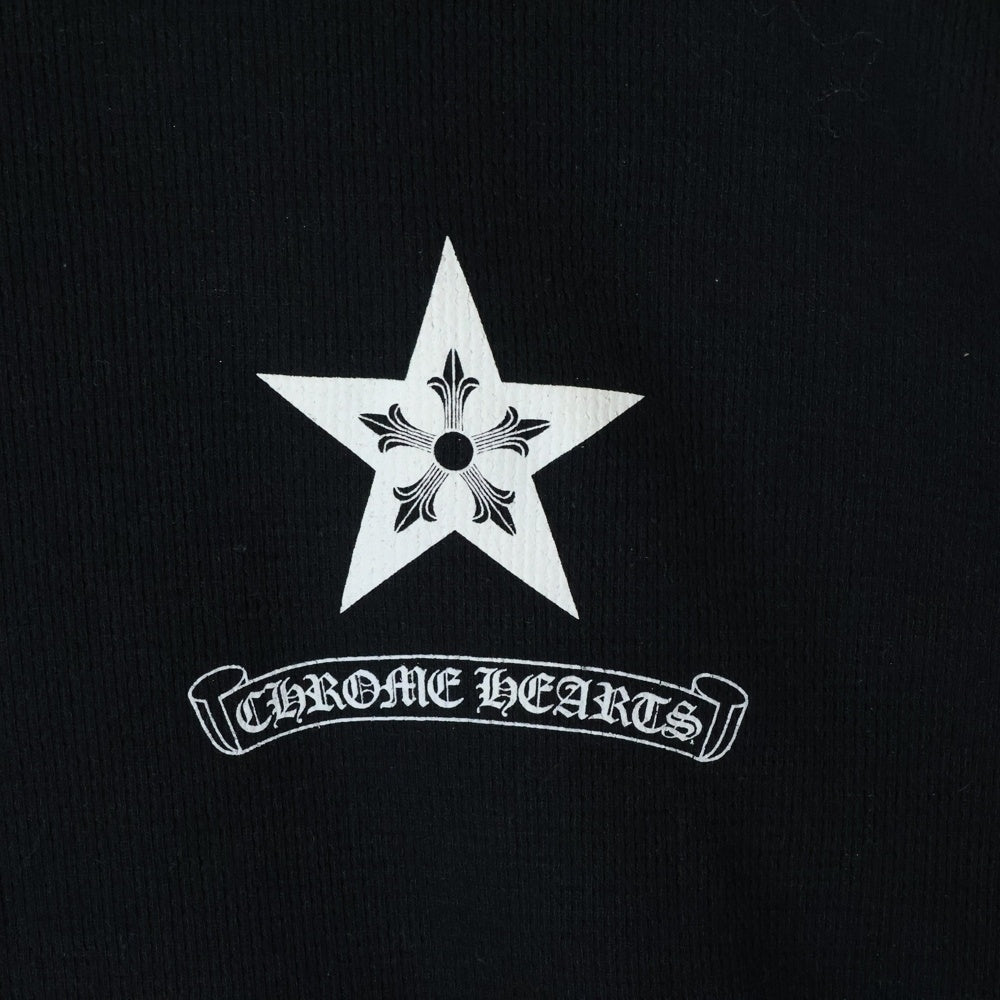 CHROME HEARTS(クロムハーツ) STAR L/S TEE スターロゴ プリント 長袖Tシャツ ブラック