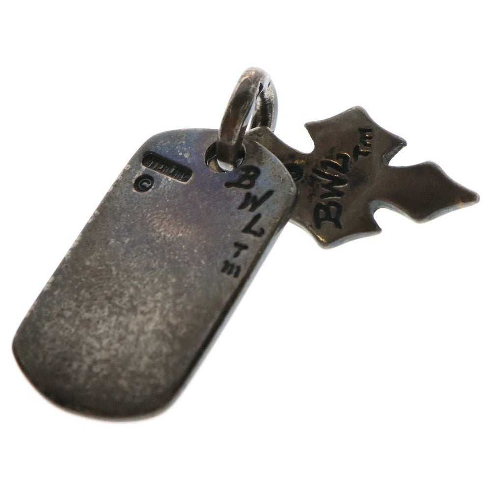 Bill Wall Leather/BWL(ビルウォールレザー) 2C クロス ドッグタグ ペンダントトップ シルバー