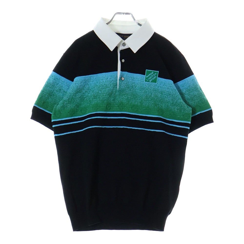 LOUIS VUITTON(ルイヴィトン) イリゼント ショートスリーブ ポロシャツ 半袖 ブラック/グリーン/ブルー RM252MV AUR HTN08W