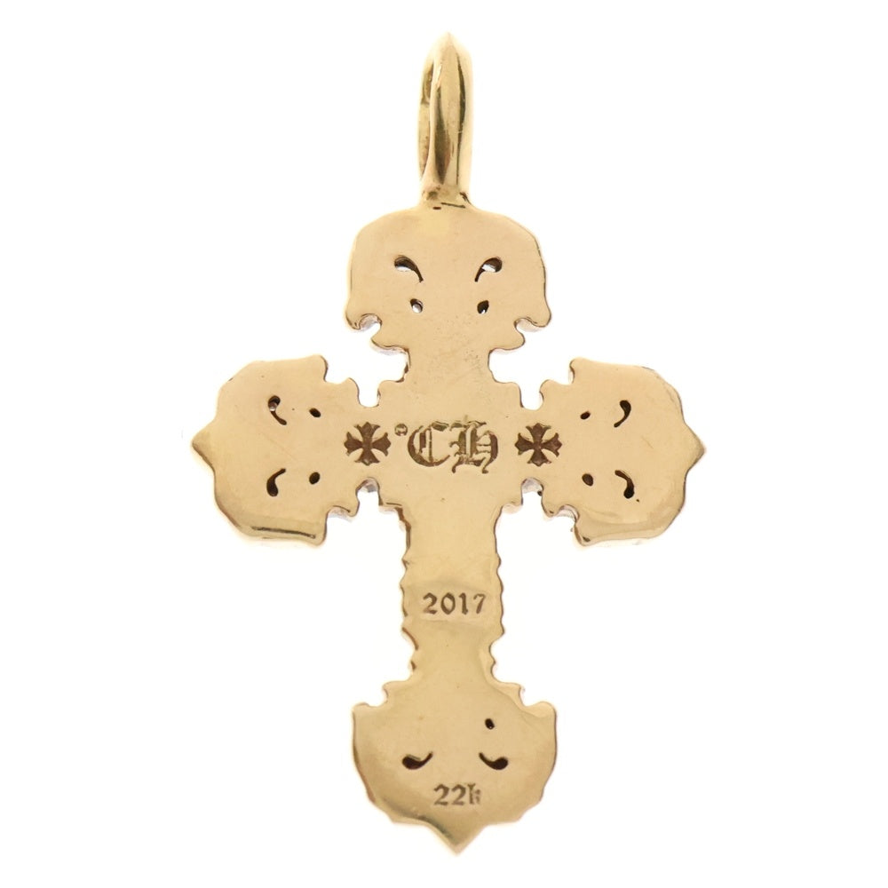 CHROME HEARTS(クロムハーツ) 22K FILIGREE TINY P/DIA タイニーフィリグリークロス PAVEダイヤ ペンダントトップ ゴールド BCA045