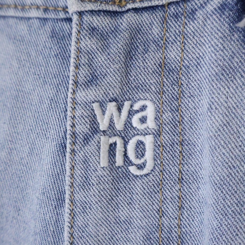 ALEXANDER WANG(アレキサンダーワン) ハイライズカーゴ 切り替え デニムパンツ インディゴ/ブラック レディース
