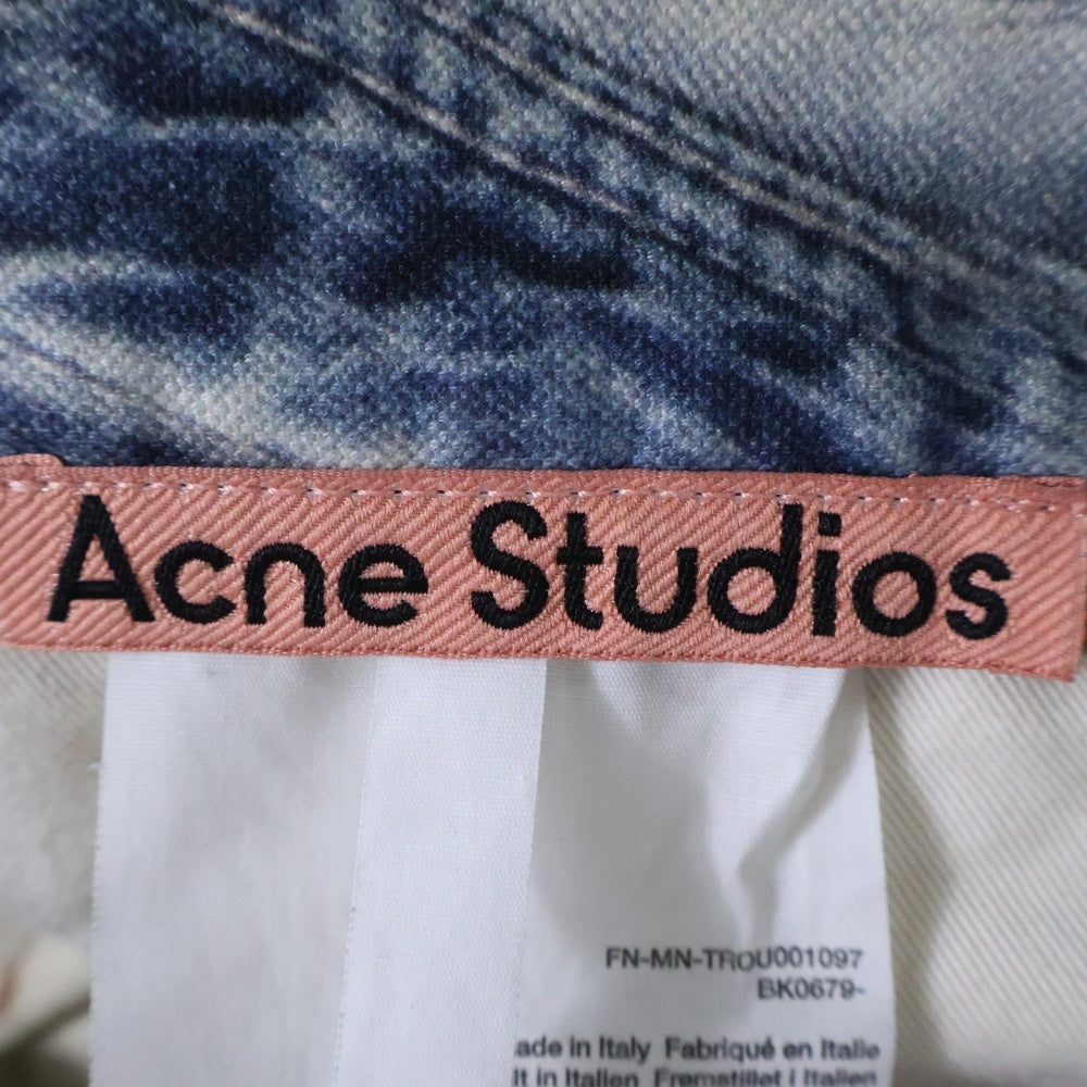 Acne Studios(アクネ ストゥディオズ) 総柄 ルーズフィットバギージーンズ FN-MN-TROU001097