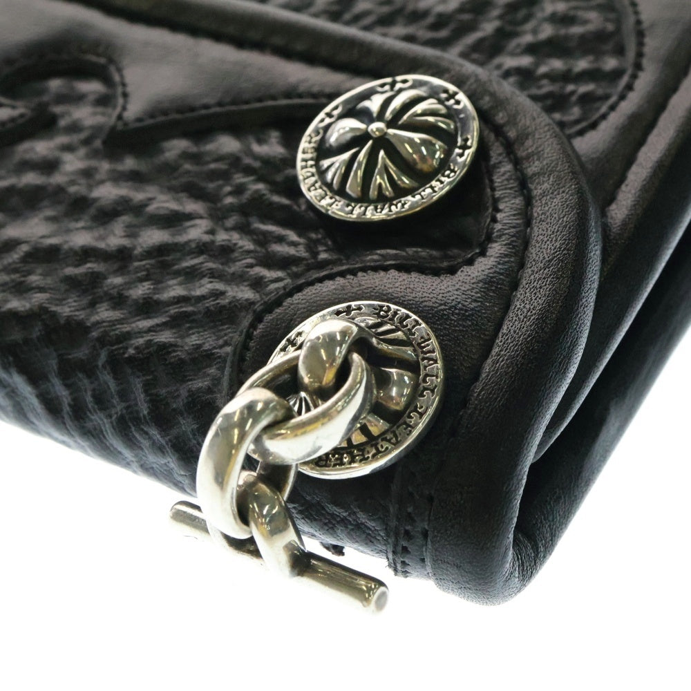 Bill Wall Leather/BWL(ビルウォールレザー) Cross Bottan ドラゴンパッチ ウォレット 長財布 ブラック