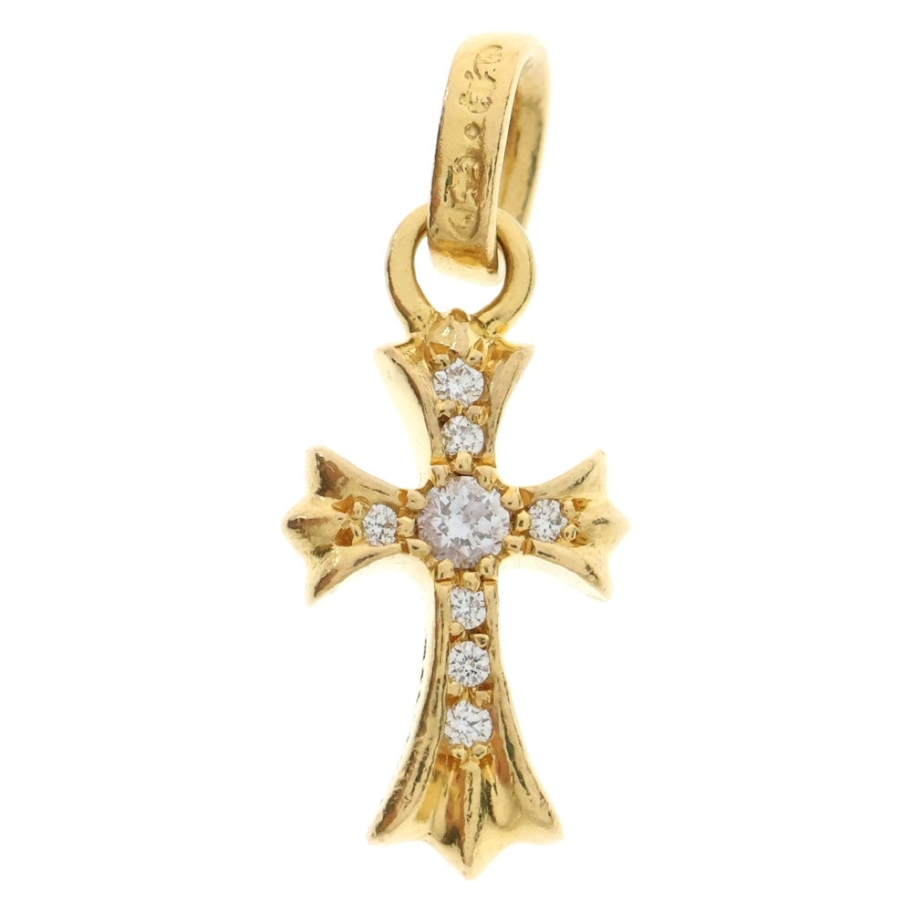 CHROME HEARTS(クロムハーツ) 22K CRS BBYFAT P/DIA ベイビーファットクロス PAVEダイヤ ペンダントトップ ゴールド BCA035