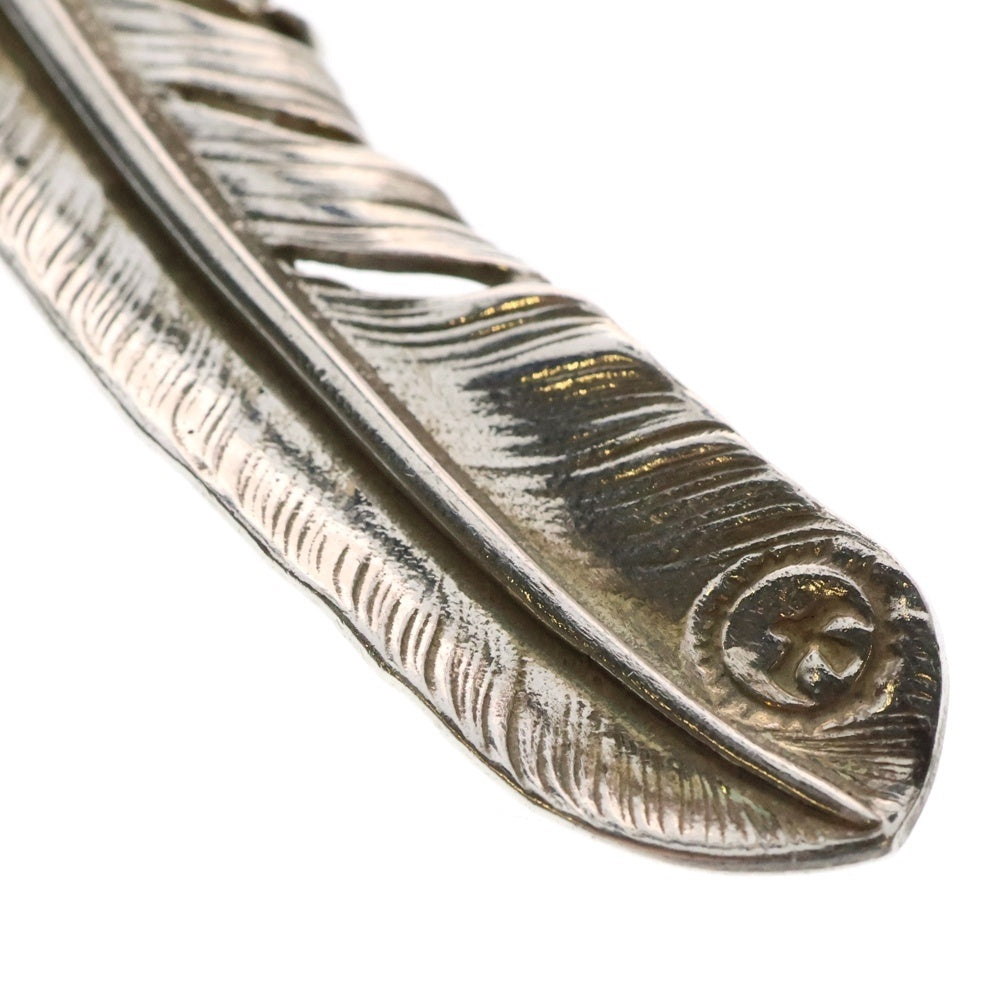 goro's(ゴローズ) 銀爪メタル付き特大フェザー 右向き ペンダントトップ シルバー/ゴールド