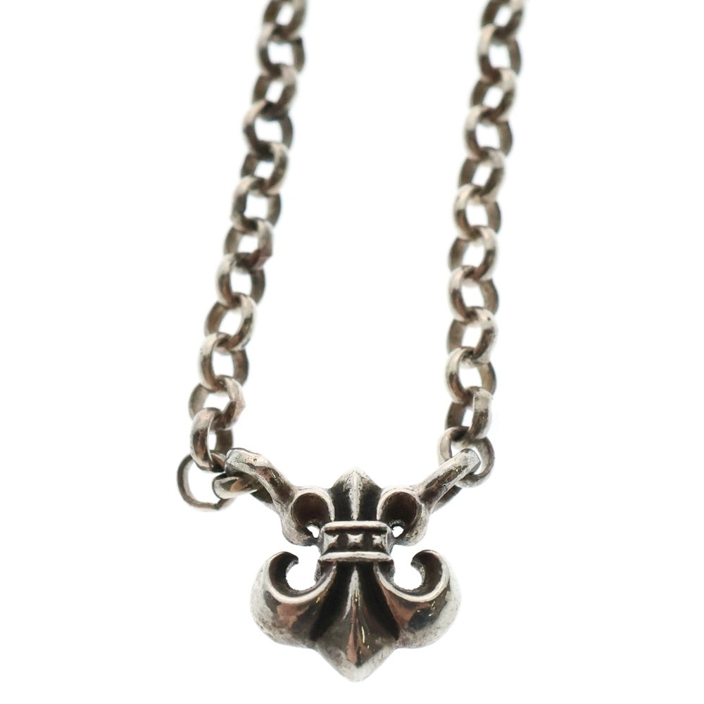 CHROME HEARTS(クロムハーツ) RL CHAIN BS FLR 18inch ロールチェーン チャーム BSフレア ネックレスシルバー