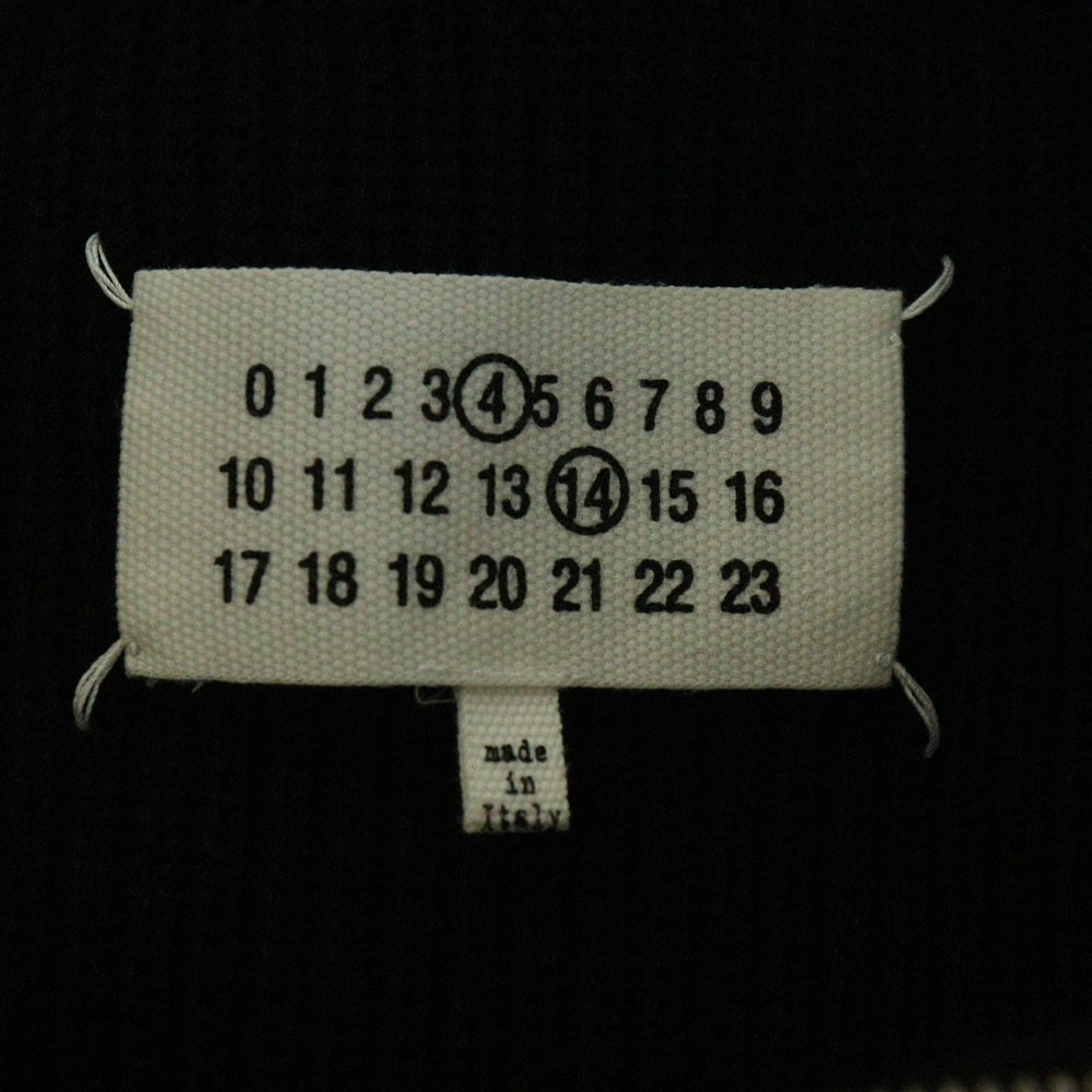 Maison Margiela(メゾンマルジェラ) 23AW COTTON WOOL DRIVERS KNIT コットンウール 7ゲージ ドライバーズニット ジップアップ ブラック SI1HA0013 S17781