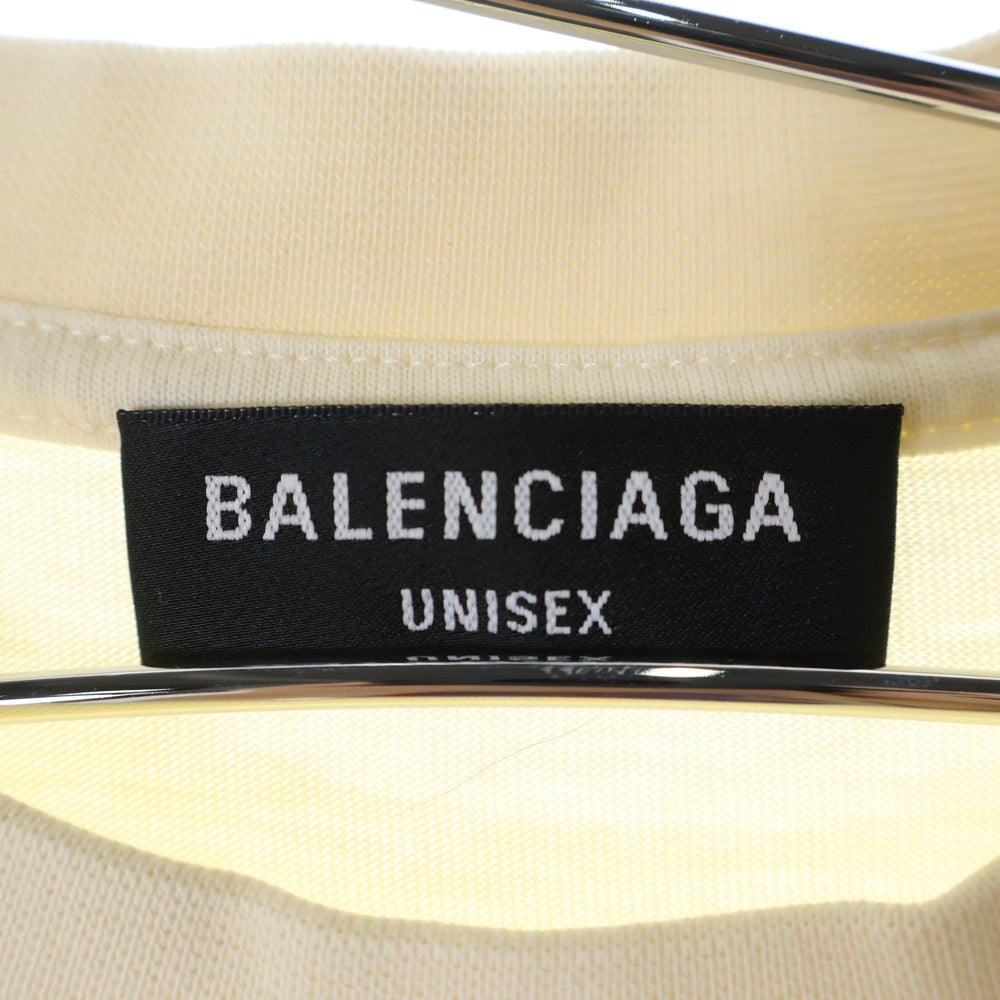 BALENCIAGA(バレンシアガ) 21SS BB Corp Medium Fit Tee BBコープ ミディアムフィット クルーネック 半袖 Tシャツ カットソー ベージュ 612966 TMVF4