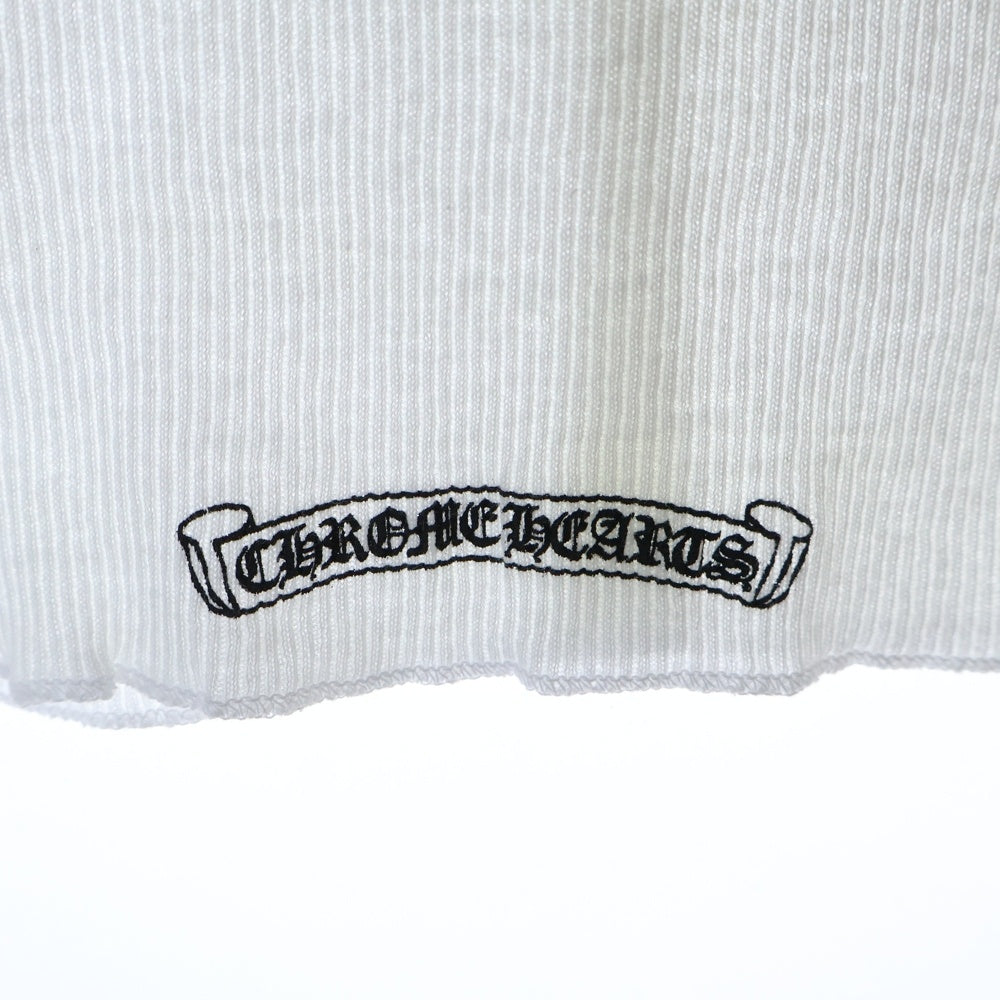 CHROME HEARTS(クロムハーツ) HORSESHOE RIB TANKTOP バックホースシュープリントタンクトップ ノースリーブ ホワイト