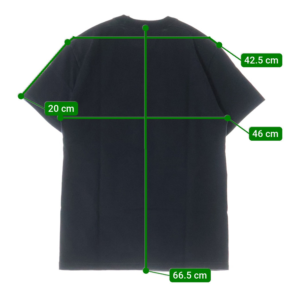GOD SELECTION XXX(ゴッドセレクショントリプルエックス) フロント フォトプリント Tシャツ 半袖カットソー ブラック
