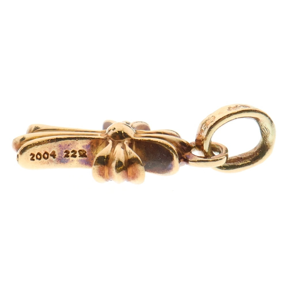 CHROME HEARTS(クロムハーツ) 22K CRS BBYFAT P SAP P ベイビーファット PAVEピンクサファイア チャーム ネックレストップ ゴールド