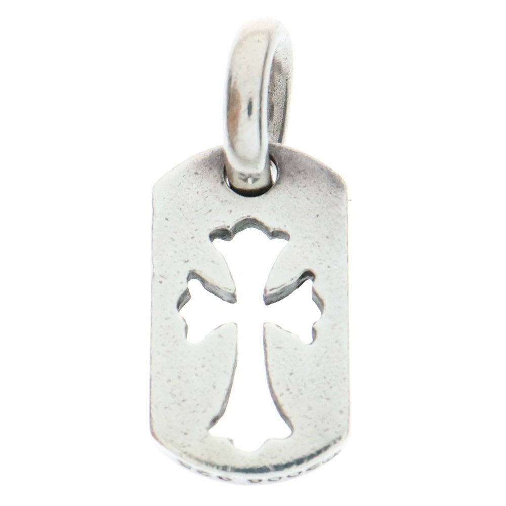 CHROME HEARTS(クロムハーツ) DT TNY CO CRS タイニーカットアウトクロスドッグタグ チャーム ペンダントトップ シルバー BCA252
