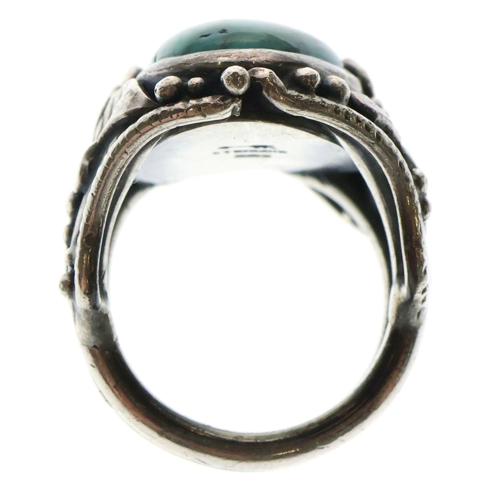 INDIAN JEWELRY(インディアンジュエリー) ホールマーク刻印 グリーンターコイズ リング