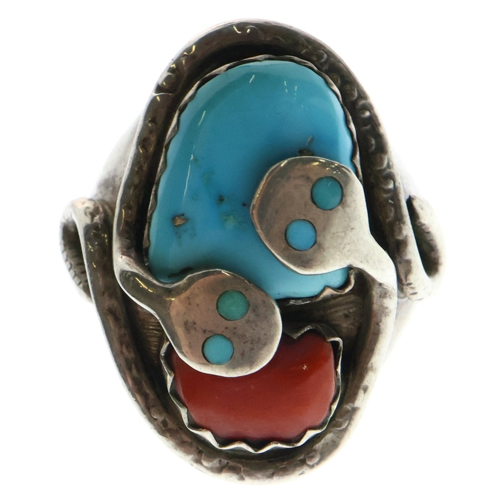 INDIAN JEWELRY(インディアンジュエリー) ズニ族Effie Calavaza作 ターコイズ スネーク リング