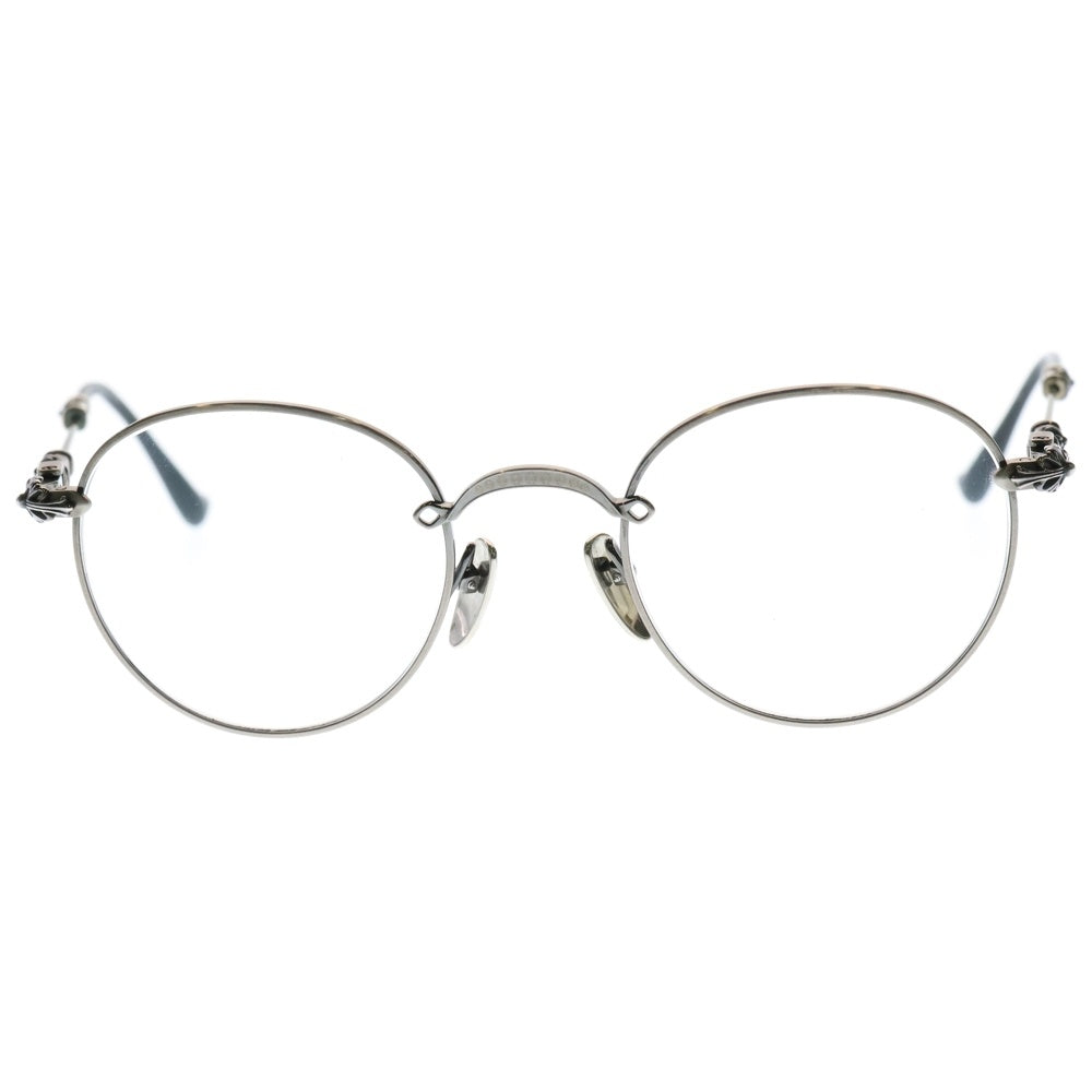 CHROME HEARTS(クロムハーツ) BUBBA-A クロステンプル メタルフレーム ラウンド眼鏡