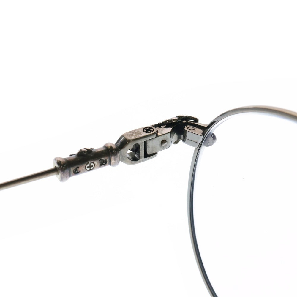 CHROME HEARTS(クロムハーツ) BUBBA-A クロステンプル メタルフレーム ラウンド眼鏡
