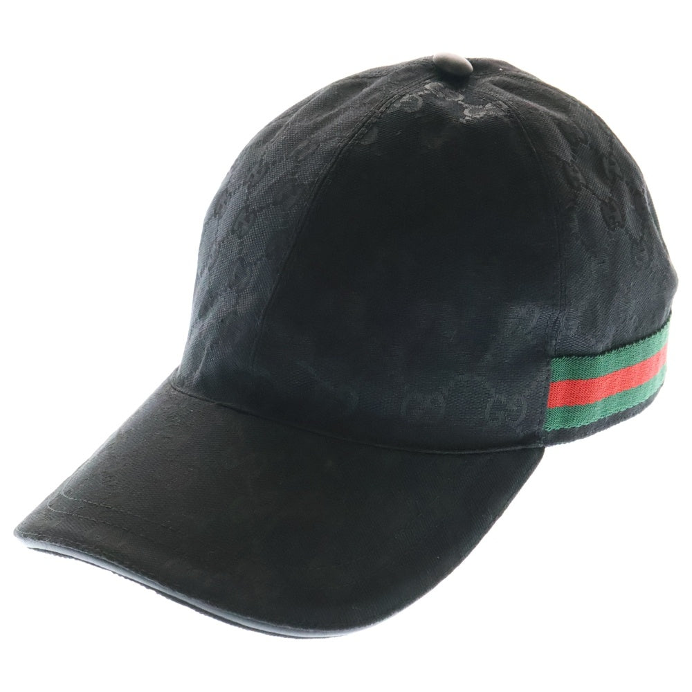 GUCCI(グッチ) GGキャンバス ベースボールキャップ ブラック