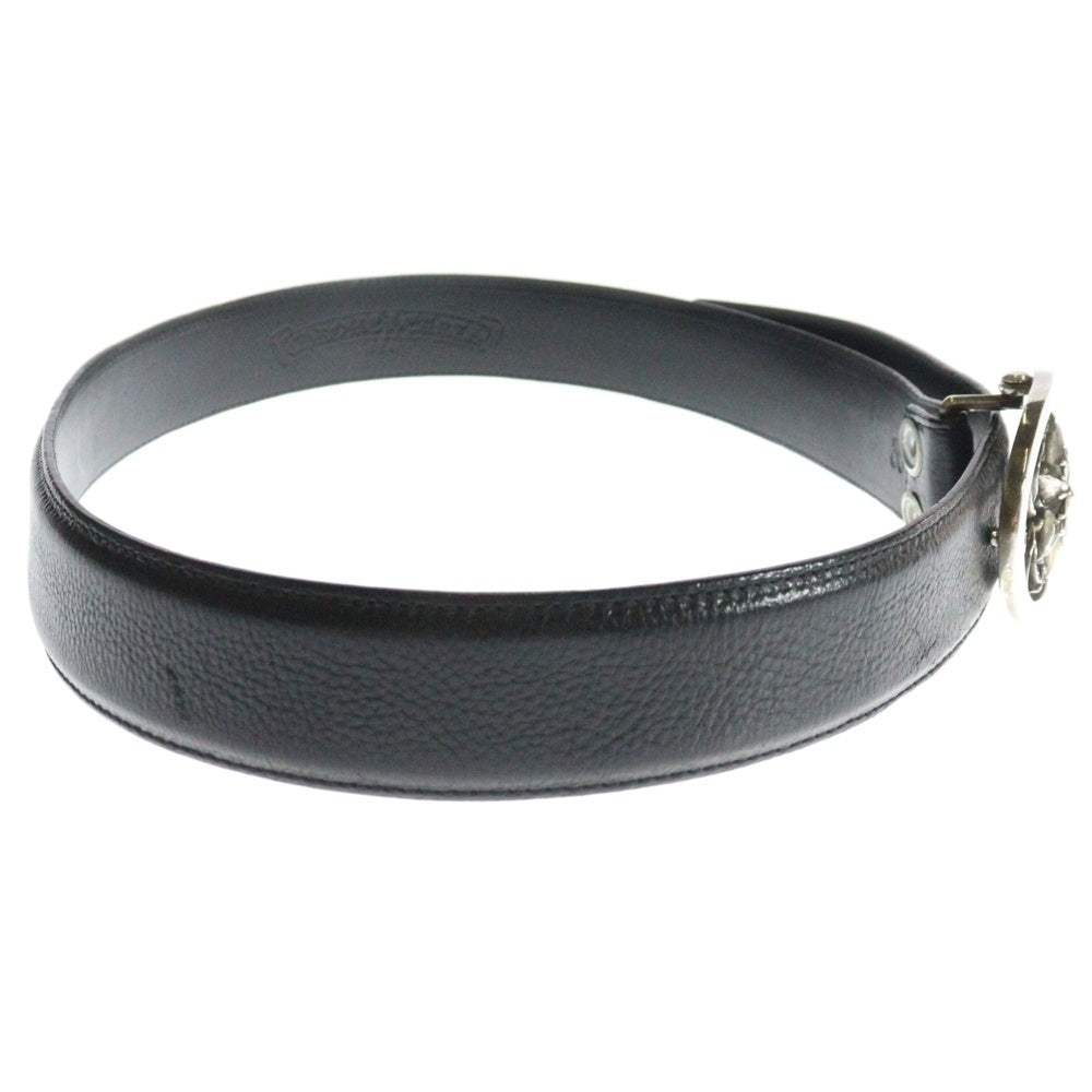 CHROME HEARTS(クロムハーツ) OVAL STAR STRAP1.5クラシックオーバルスターバックル レザーベルト シルバー